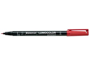 ROTULADOR STAEDTLER LUMOCOLOR RETROPROYECCION PUNTA DE FIBRAPERMANENTE 313-2 ROJO PUNTA SUPER FINA REDONDA 0.4 MM.