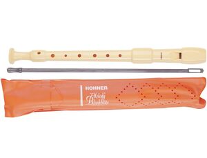 FLAUTA HOHNER 9516 COLOR MARFIL DESMONTADO FUNDA NARANJA