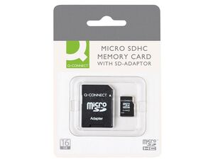 MEMORIA SD MICRO Q-CONNECT FLASH 16 GB CLASE 6 CON ADAPTADOR