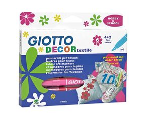 ROTULADORES GIOTTO DECOR TEXTILE 6 UNIDADES