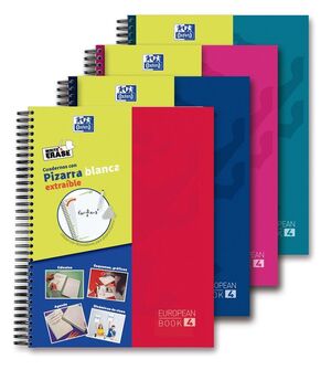 CUADERNO ESPIRAL OXFORD EUROPEANBOOK 5 WRITE&ERASE SCHOOL CLASSIC DIN A4+ 120 HOJAS CUADRO 5 MM CON MARGEN