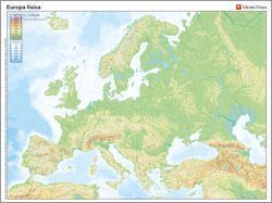 MAPA MUDO EUROPA FISICA VICEN VIVES COLOR
