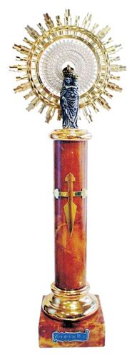 VIRGEN PILAR COLUMNA BOCEL MARRON 19CM