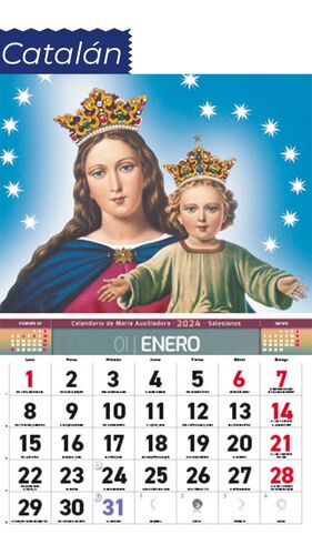 CALENDARIO MURAL CATALÁN 12 MESES FALDILLA