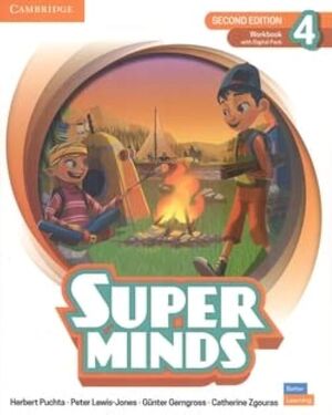 SUPER MINDS LEVEL 4 WORKBOOK WITH SUPER PRACTICE BOOK AND DIGITAL PACK BRITISH E