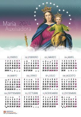 CALENDARIO MURAL AÑO VISTA MARIA AUXILIADORA 