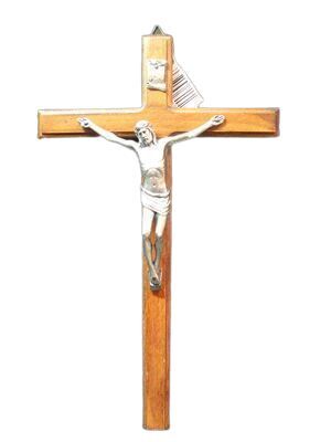 CRUCIFIJO MADERA CUERPO METAL 27X16ººº